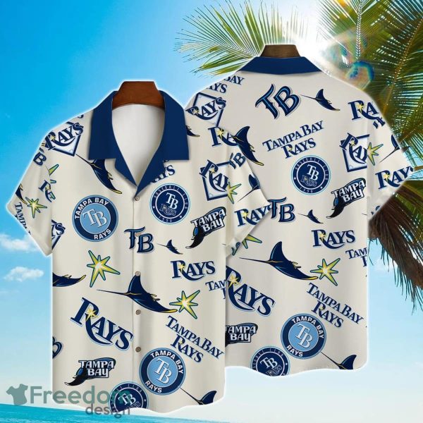 Tampa Rays Bay Pattern Major League Baseball 3D Print Hawaiian Shirt