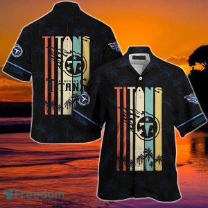 Tennessee Titans NFL Hawaii Beach Shirt Retro Vintage Summer Short Sleeve Button Hawaiian Shirt