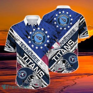 Tennessee Titans NFL Hawaiian Shirt Graphic American Flag 3D Printed Short Shirt Best Gift For Fans