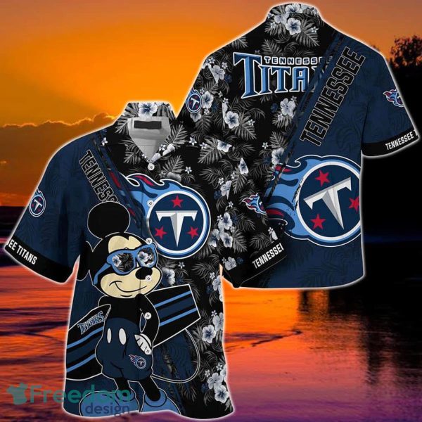 Tennessee Titans NFL Hawaiian Shirt Mickey Print Floral Pattern This Summer For Sports Fans