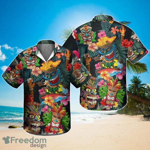 Tiki Tropical Tribe Abstract Beach Hawaiian Shirt