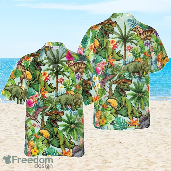 Tropical Dinosaur Hawaiian Shirt Best Gift For Men And Women