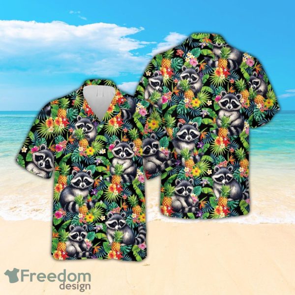 Tropical Raccoon Hawaiian Shirt