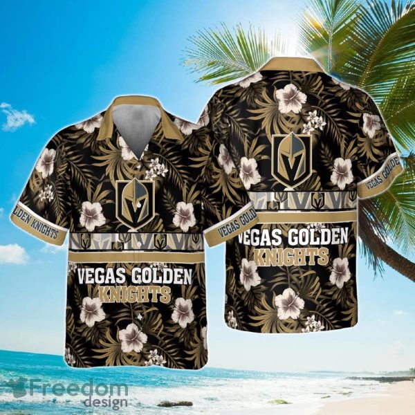 Vegas Golden Knights National Hockey League 2023 Hibiscus Pattern Hawaiian Shirt