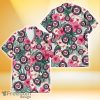 Washington Nationals Coral Pink Hibiscus Green Leaf Beige Background 3D Hawaiian Shirt Gift For Fans