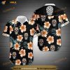 Sugar Skull And Floral Hawaiian Shirt