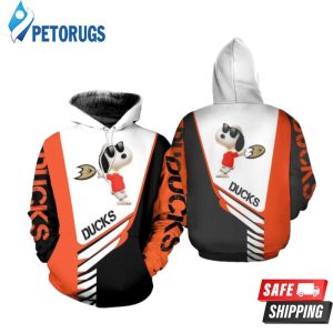 Anaheim Ducks Snoopy For Lover T 7650 3D Hoodie