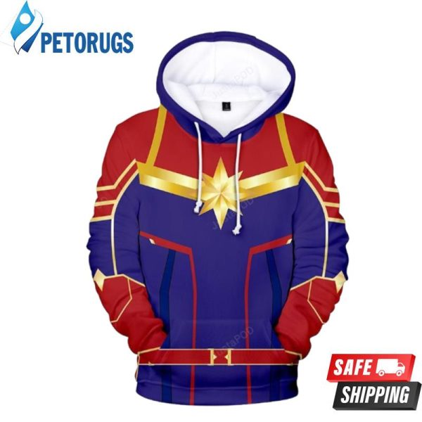 Captain Marvel Carol Danvers Csos902 3D Hoodie