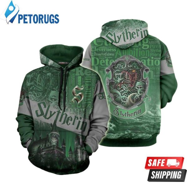 Hogwarts Castle Slytherin House 361 3D Hoodie