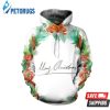 Merry Christmas The Pattern Of Christmas Garland 3D Hoodie