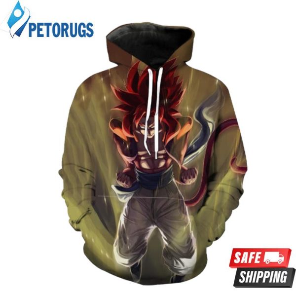 Super Saiayn 4 Gogeta Ragon Ball Gt 3D Hoodie