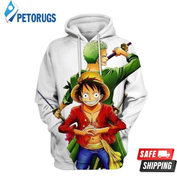 Zoro And Luffy 3D Hoodie